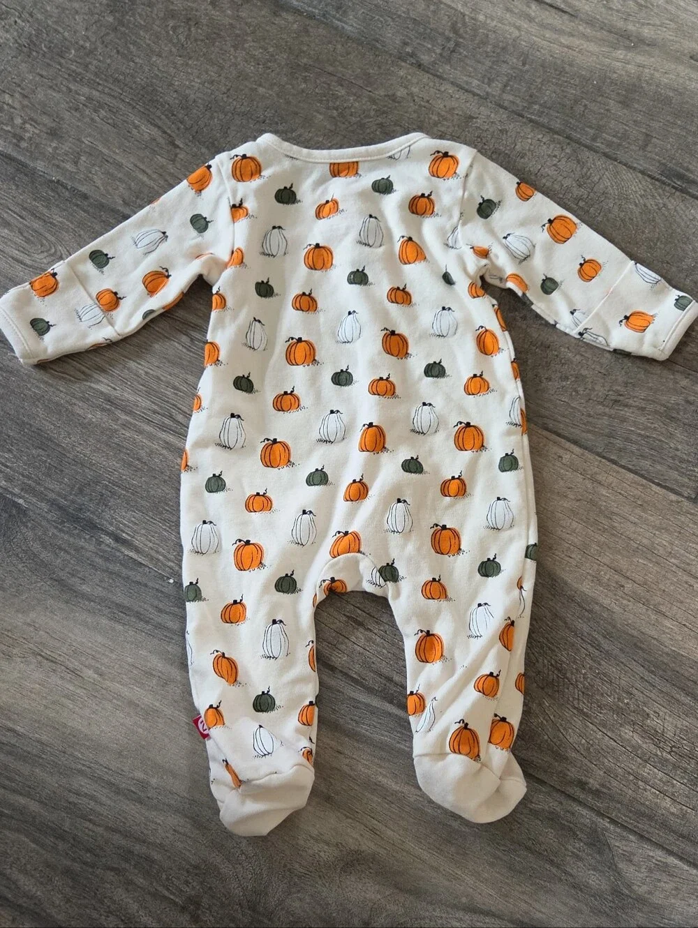 Zutano EUC 3 Months Pumpkin Print Footie Romper